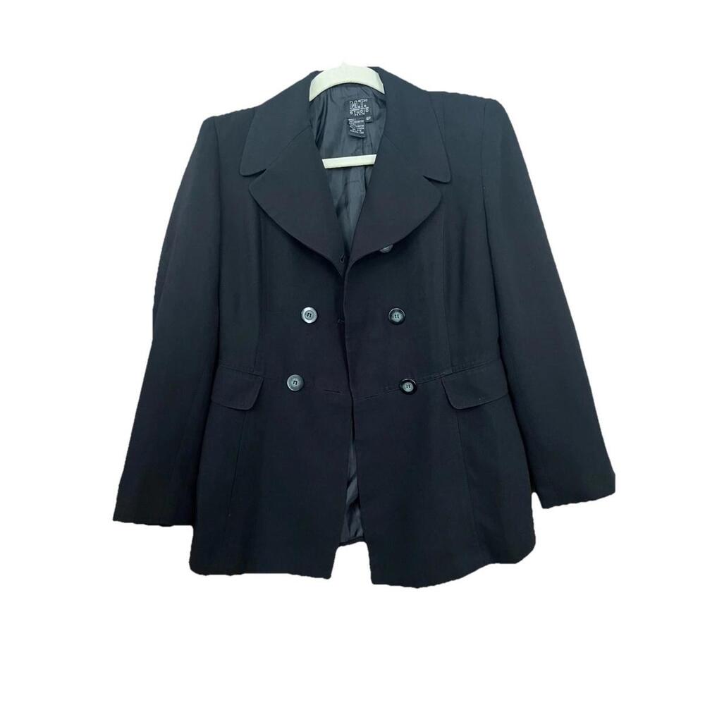 M.T. Morgan Taylor Studio Petite Women’s Double Breasted Blazer Size 6P Black